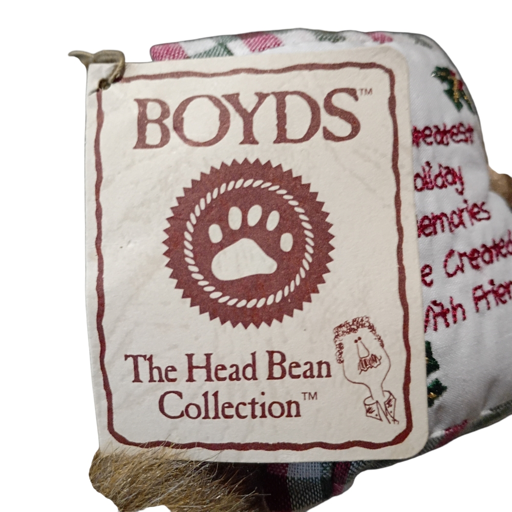 NWT Boyds Bear‎ Plush Head Bean Collection Beary Goodfriend Holly Pillow 8" 2004 - Picture 6 of 9